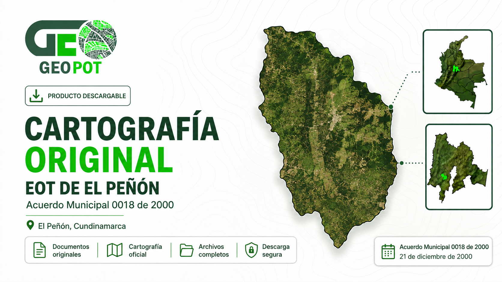 Cartografía original del EOT de El Peñón, Cundinamarca 2000