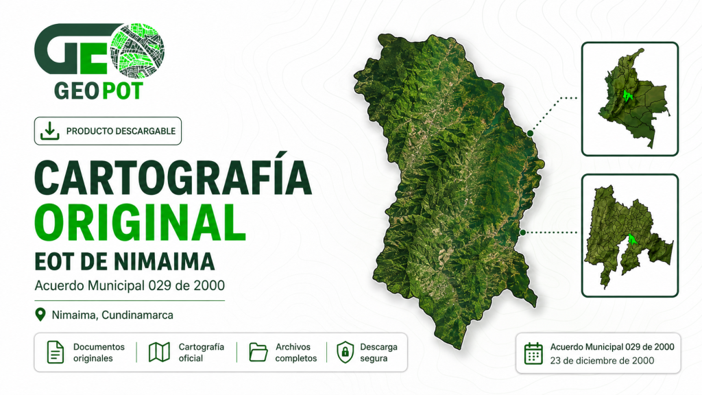 Cartografía original del EOT de Nimaima, Cundinamarca 2000