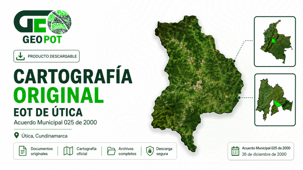 Cartografía original del EOT de Útica, Cundinamarca 2000