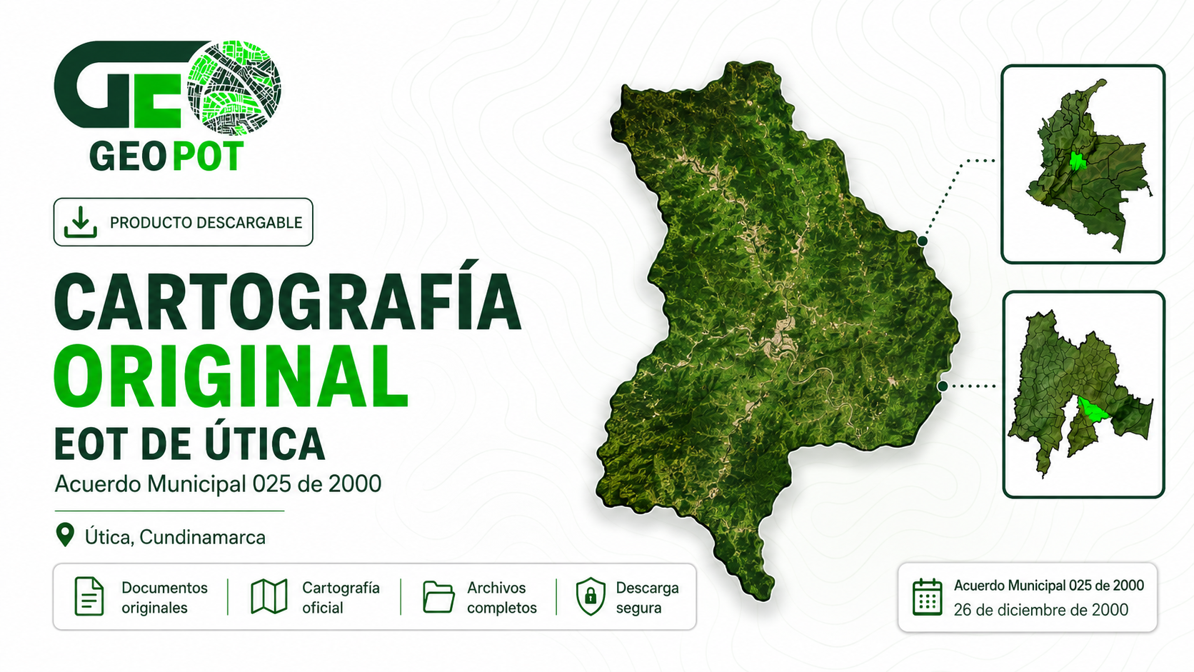 Cartografía original del EOT de Útica, Cundinamarca 2000