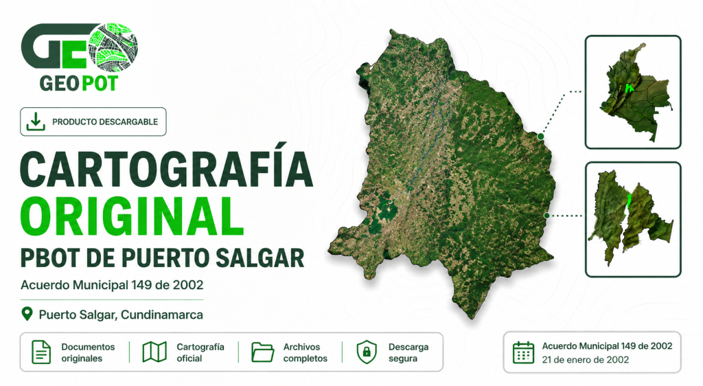 Cartografía original del PBOT de Puerto Salgar, Cundinamarca 2002
