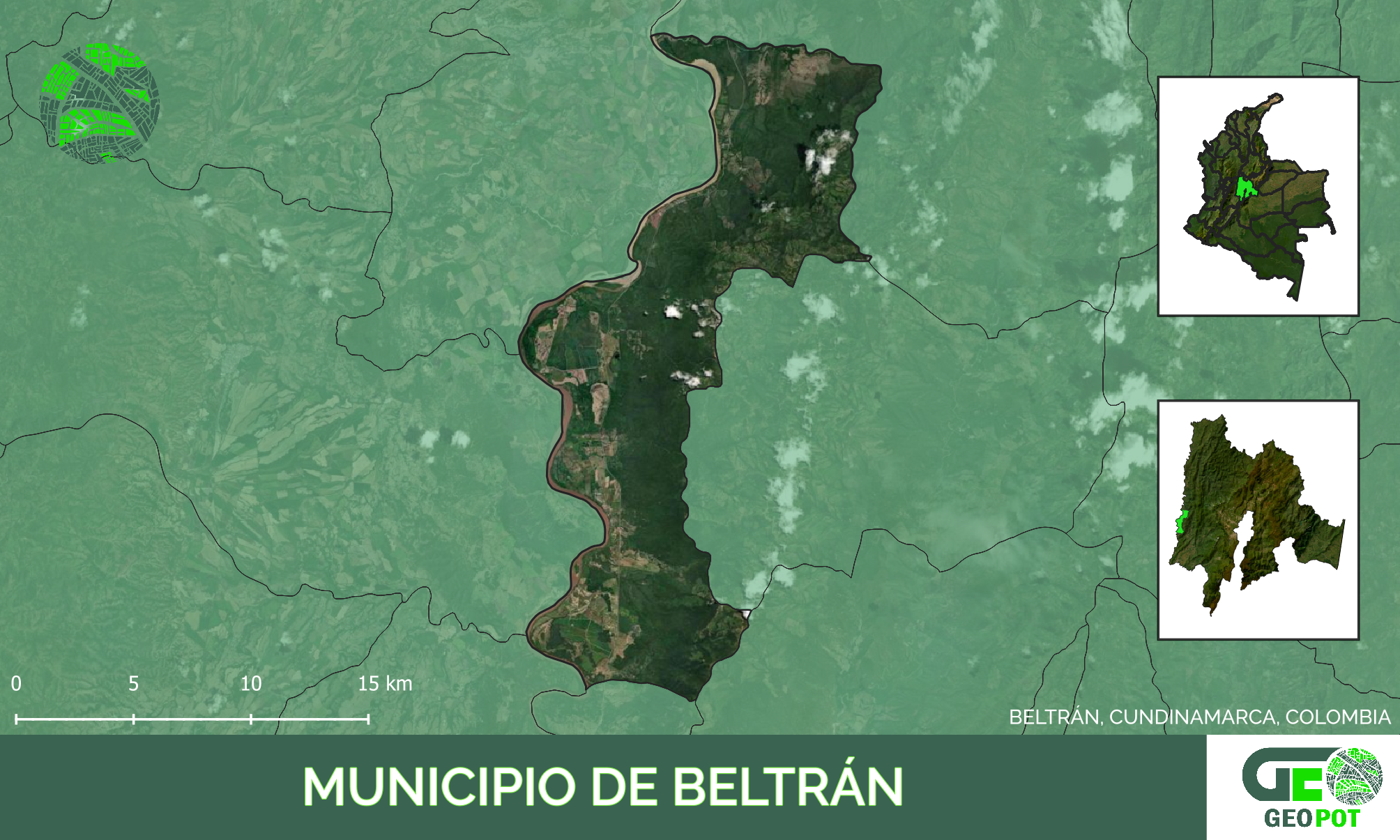 Mapa del municipio de Beltrán, Cundinamarca