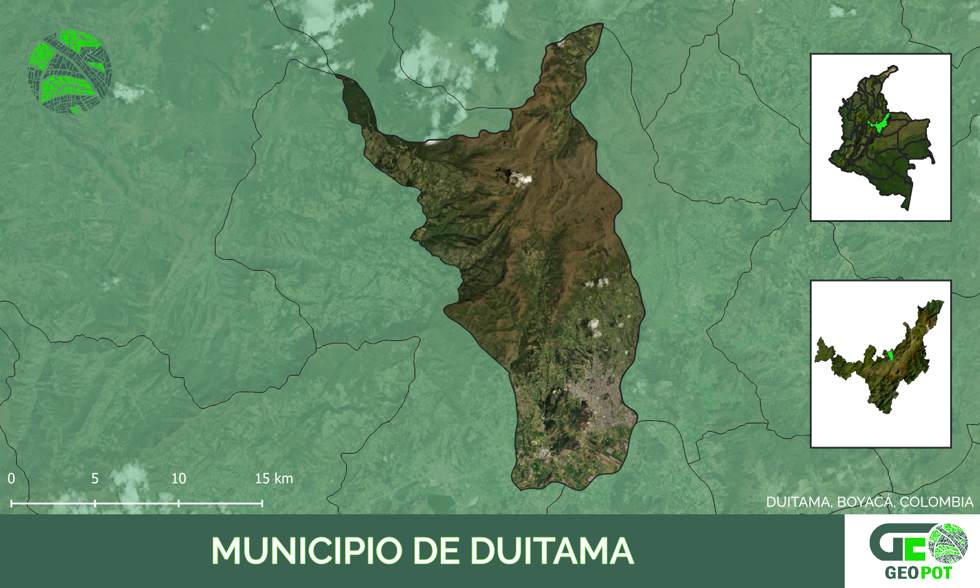 Mapa del municipio de Duitama, Boyaca