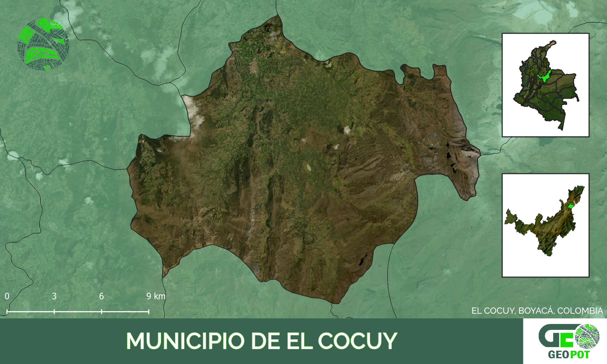 Mapa del municipio de El Cocuy, Boyaca