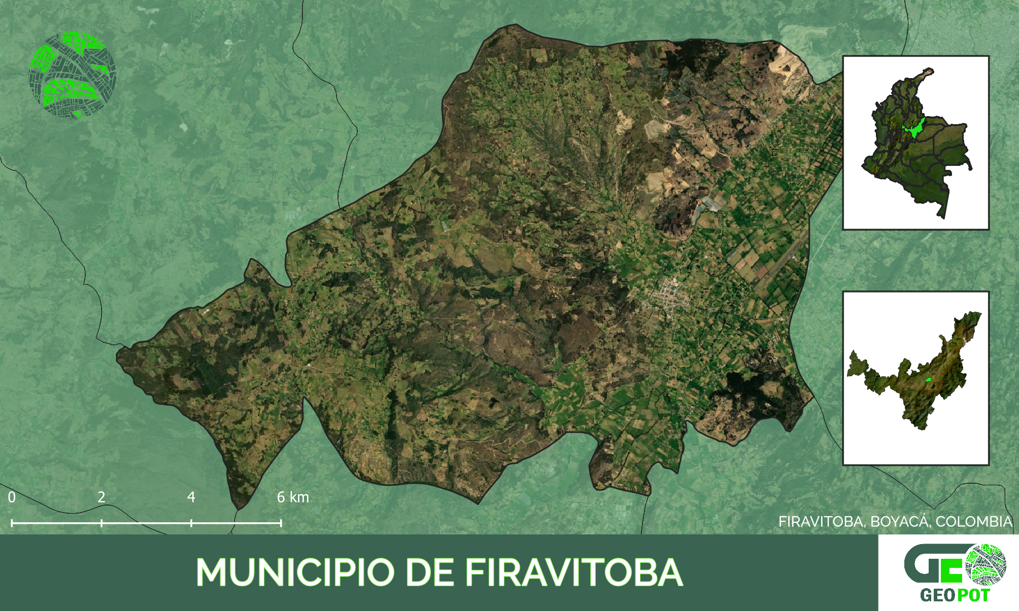 Mapa del municipio de Firavitoba, Boyaca