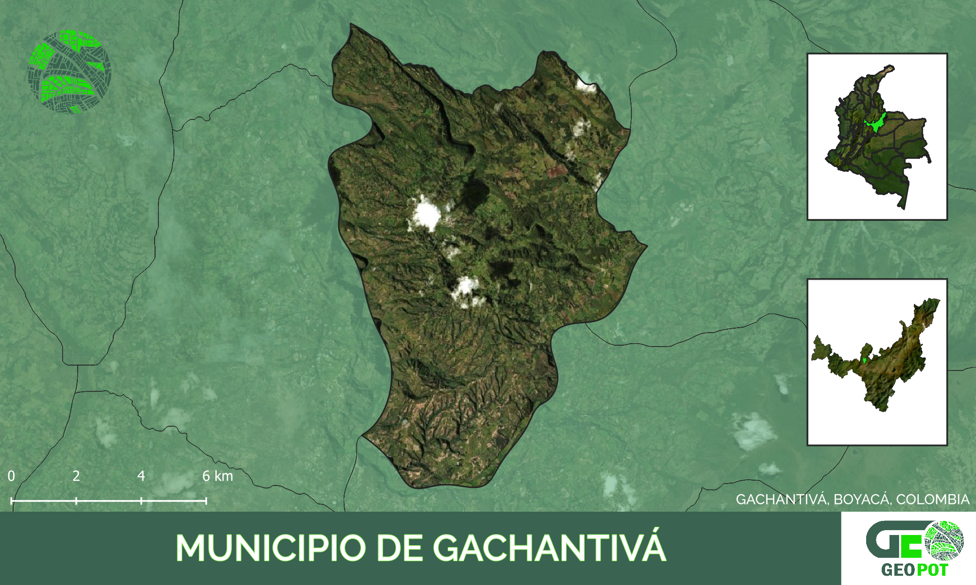 Mapa del municipio de Gachantivá, Boyaca