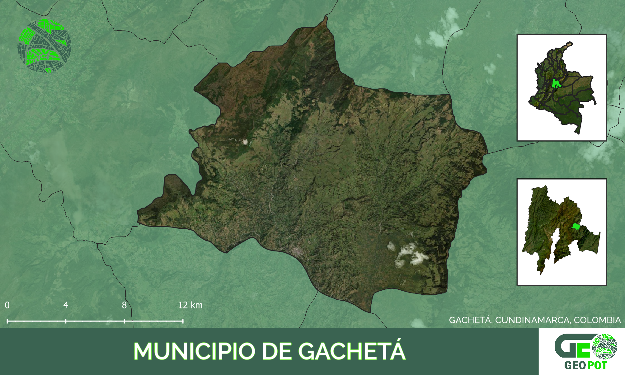 Mapa del municipio de Gachetá, Cundinamarca