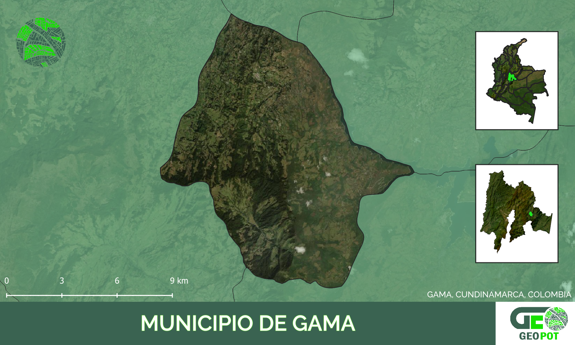 Mapa del municipio de Gama, Cundinamarca
