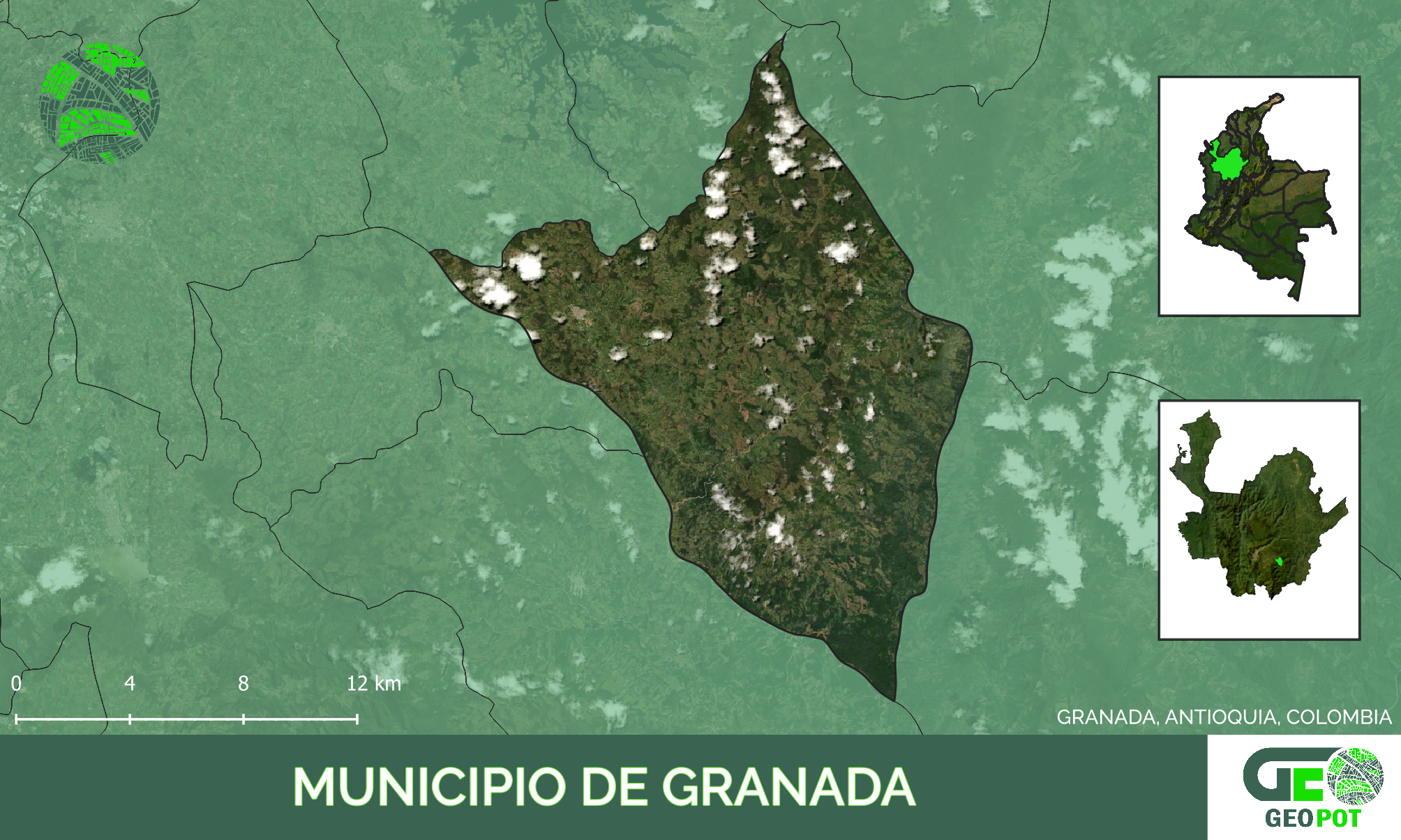 Mapa del municipio de Granada, Antioquia