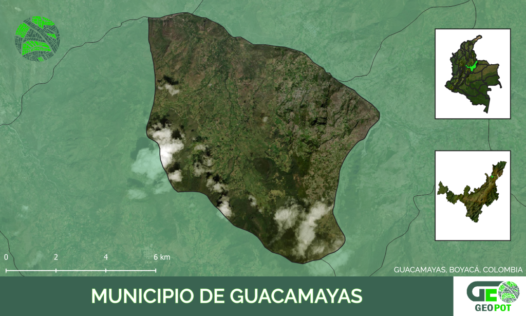 Mapa del municipio de Guacamayas, Boyaca
