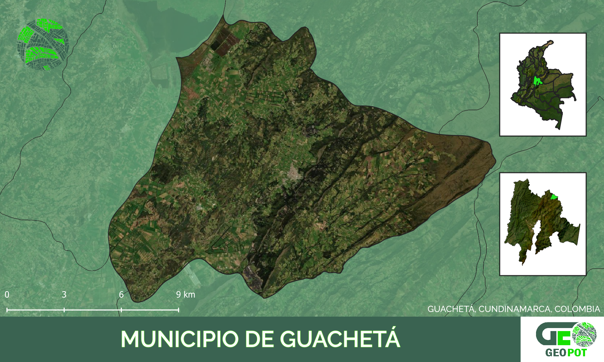 Mapa del municipio de Guachetá, Cundinamarca