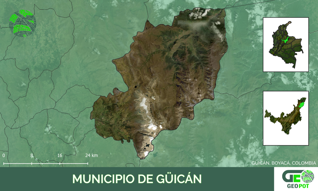 Mapa del municipio de Güicán, Boyaca