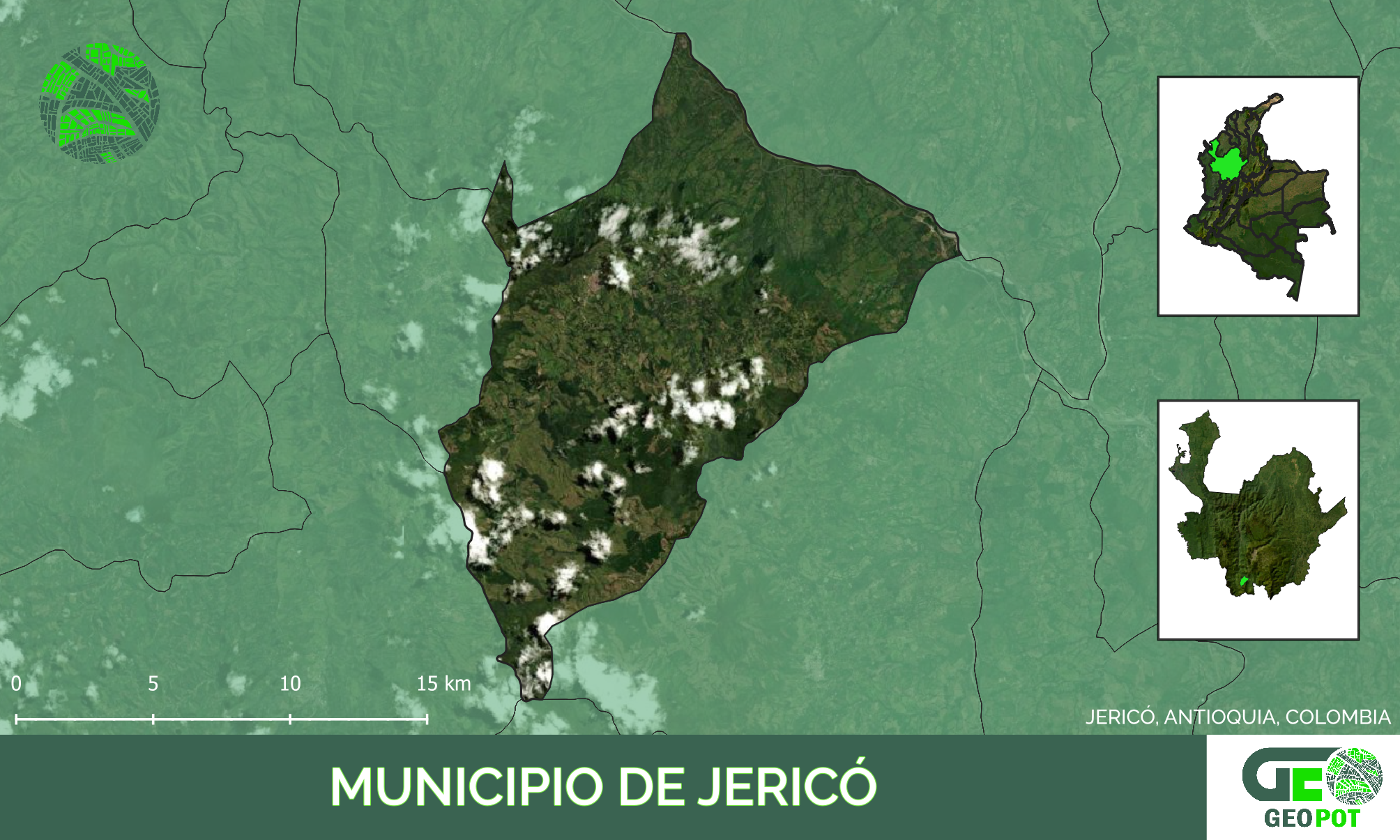 Mapa del municipio de Jericó, Antioquia