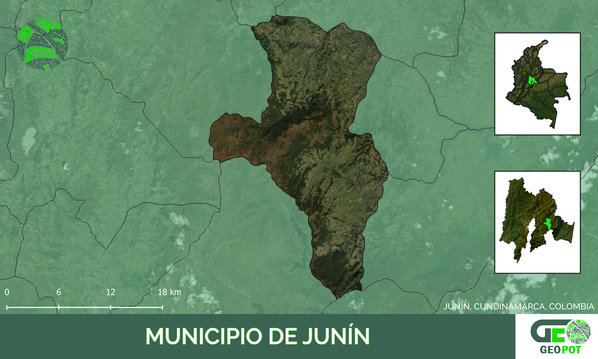 Mapa del municipio de Junín, Cundinamarca