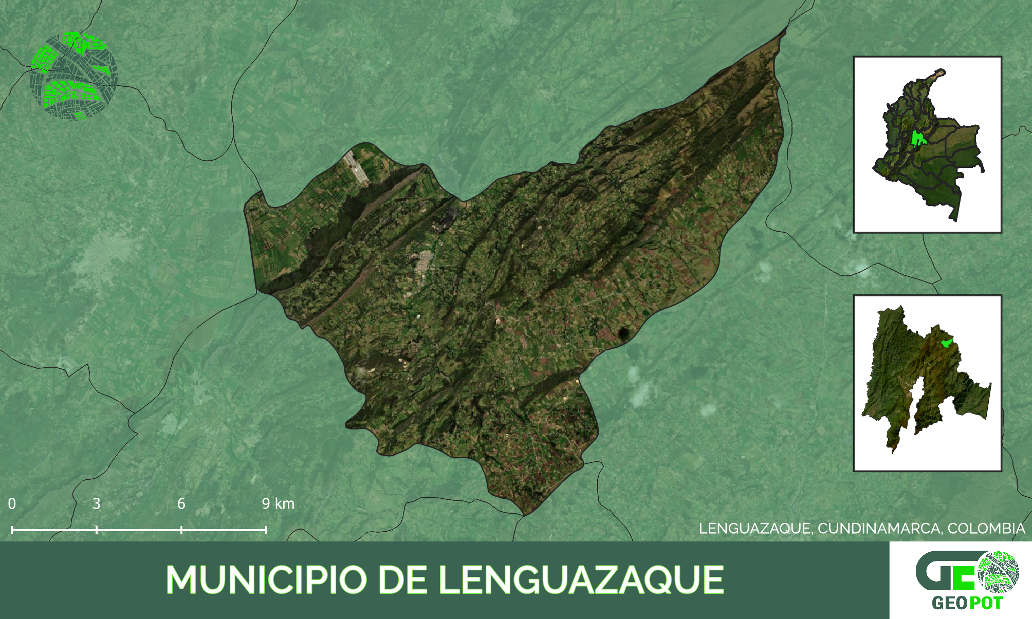 Mapa del municipio de Lenguazaque, Cundinamarca