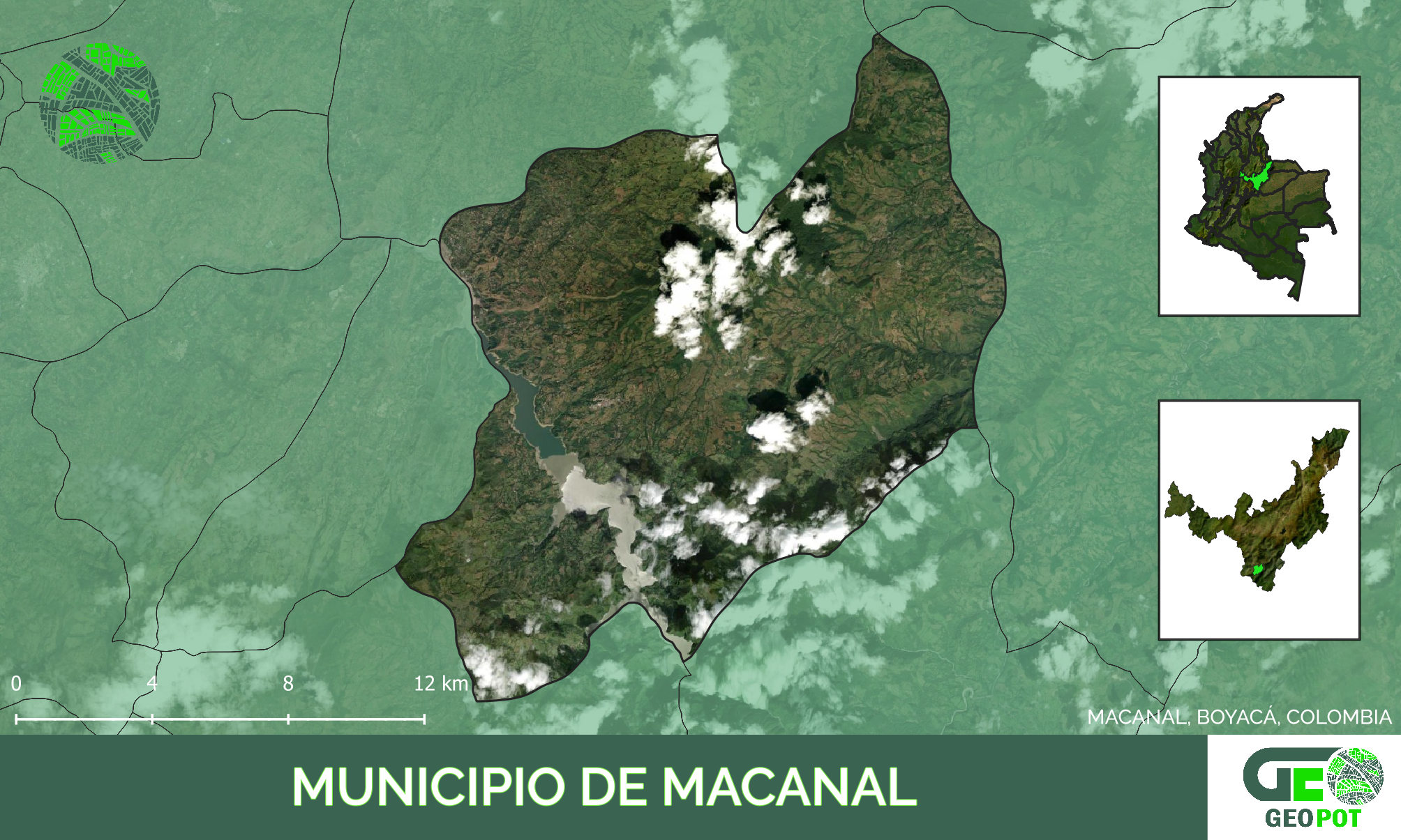 Mapa del municipio de Macanal, Boyaca