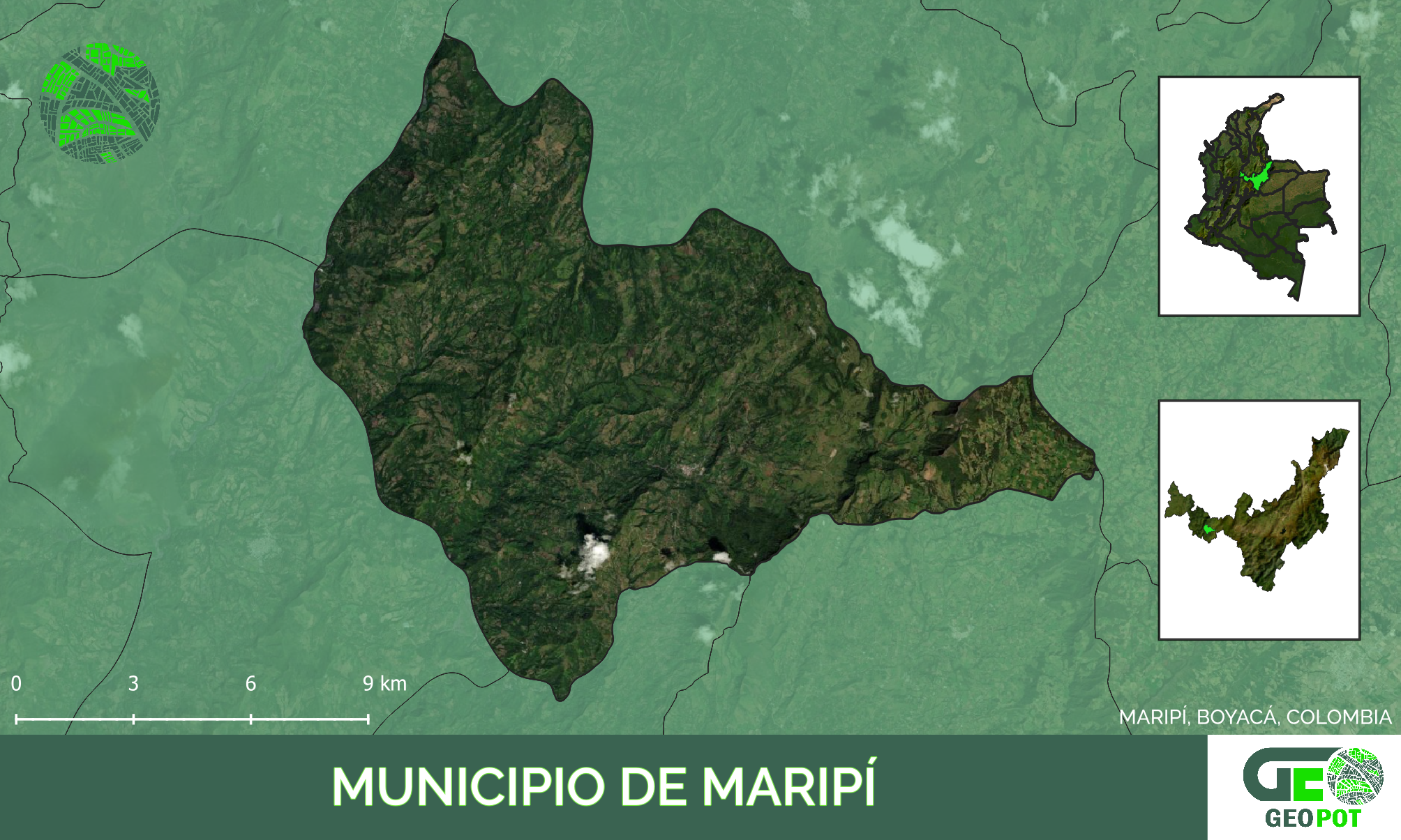 Mapa del municipio de Maripí, Boyaca