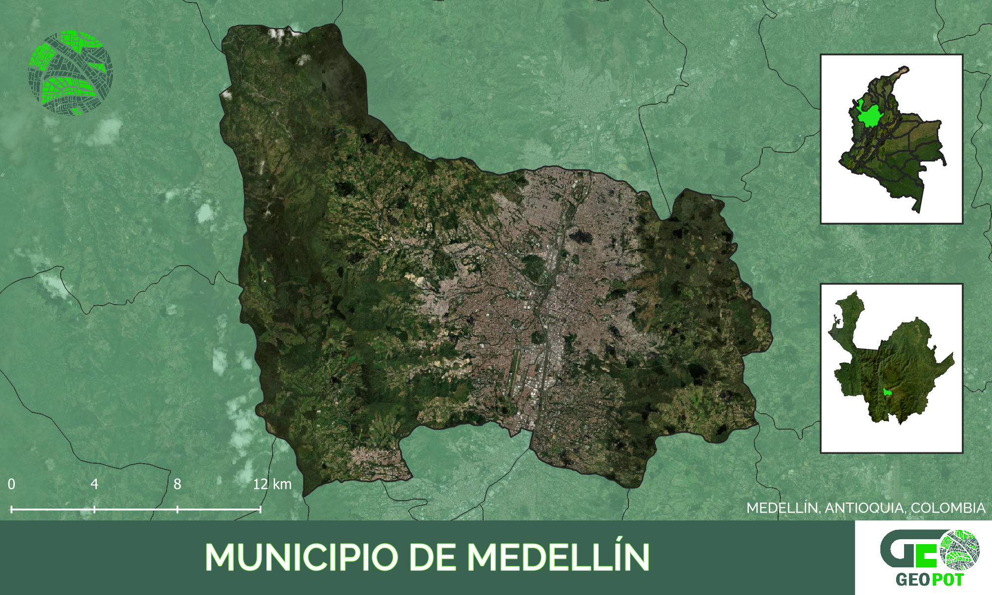 Mapa del municipio de Medellín, Antioquia
