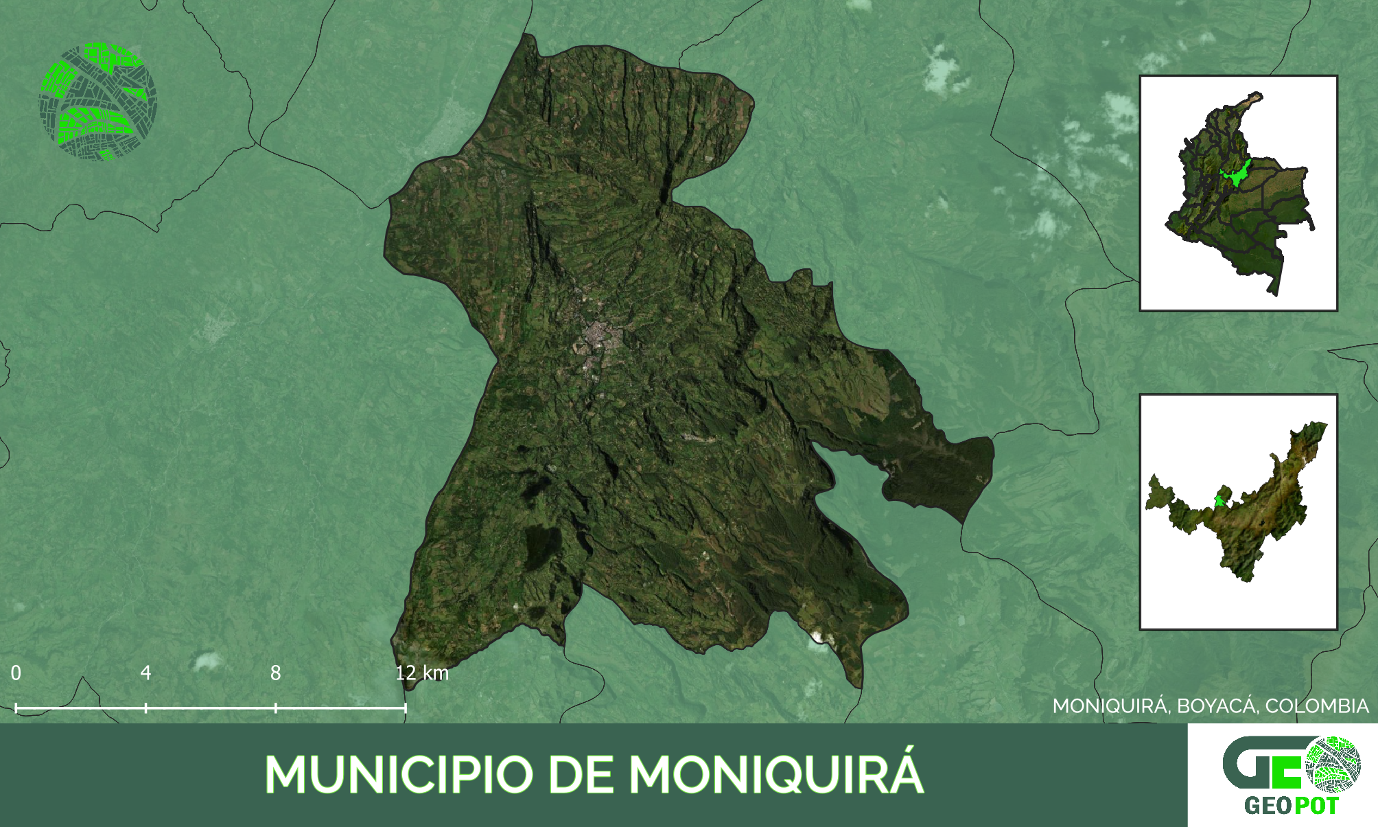 Mapa del municipio de Moniquirá, Boyaca