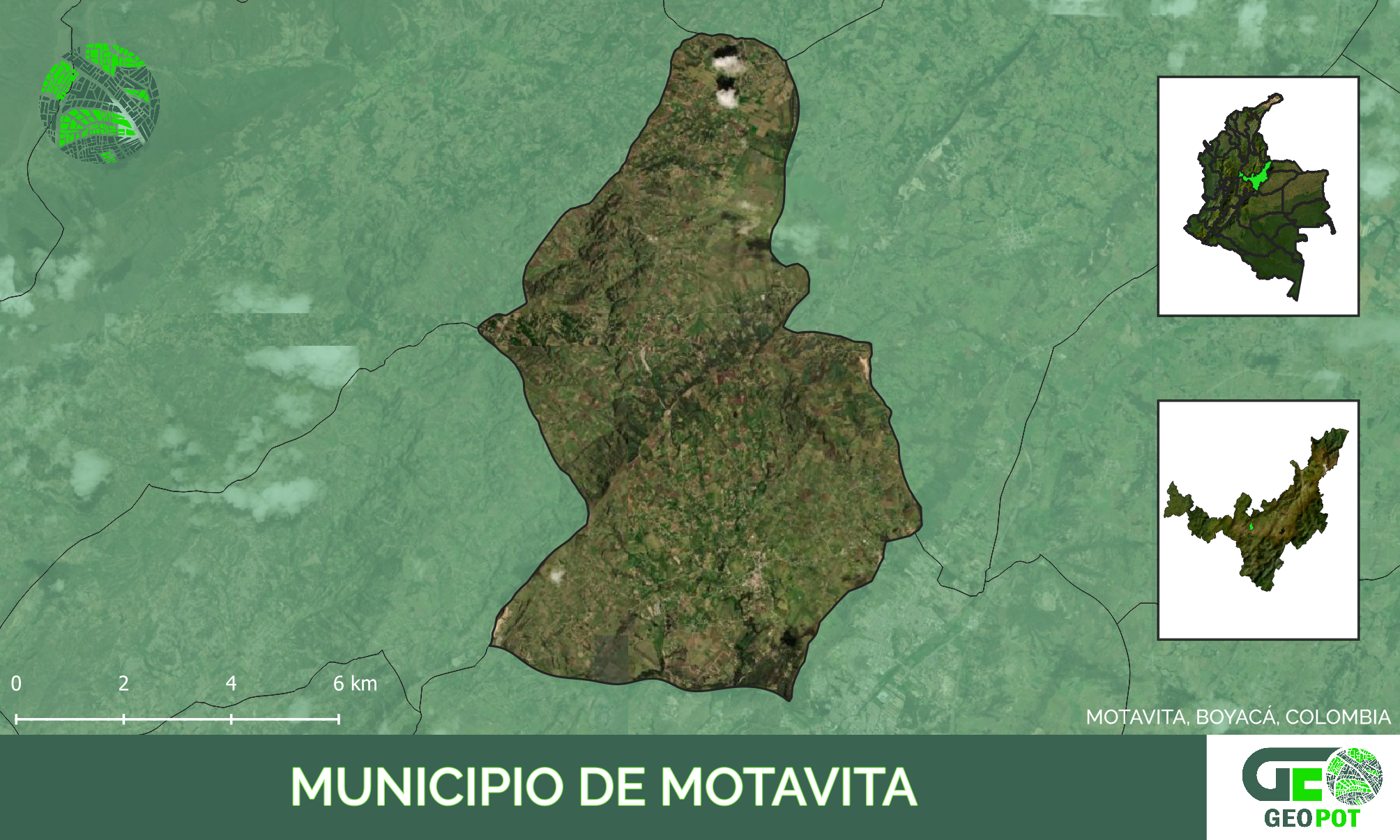 Mapa del municipio de Motavita, Boyaca