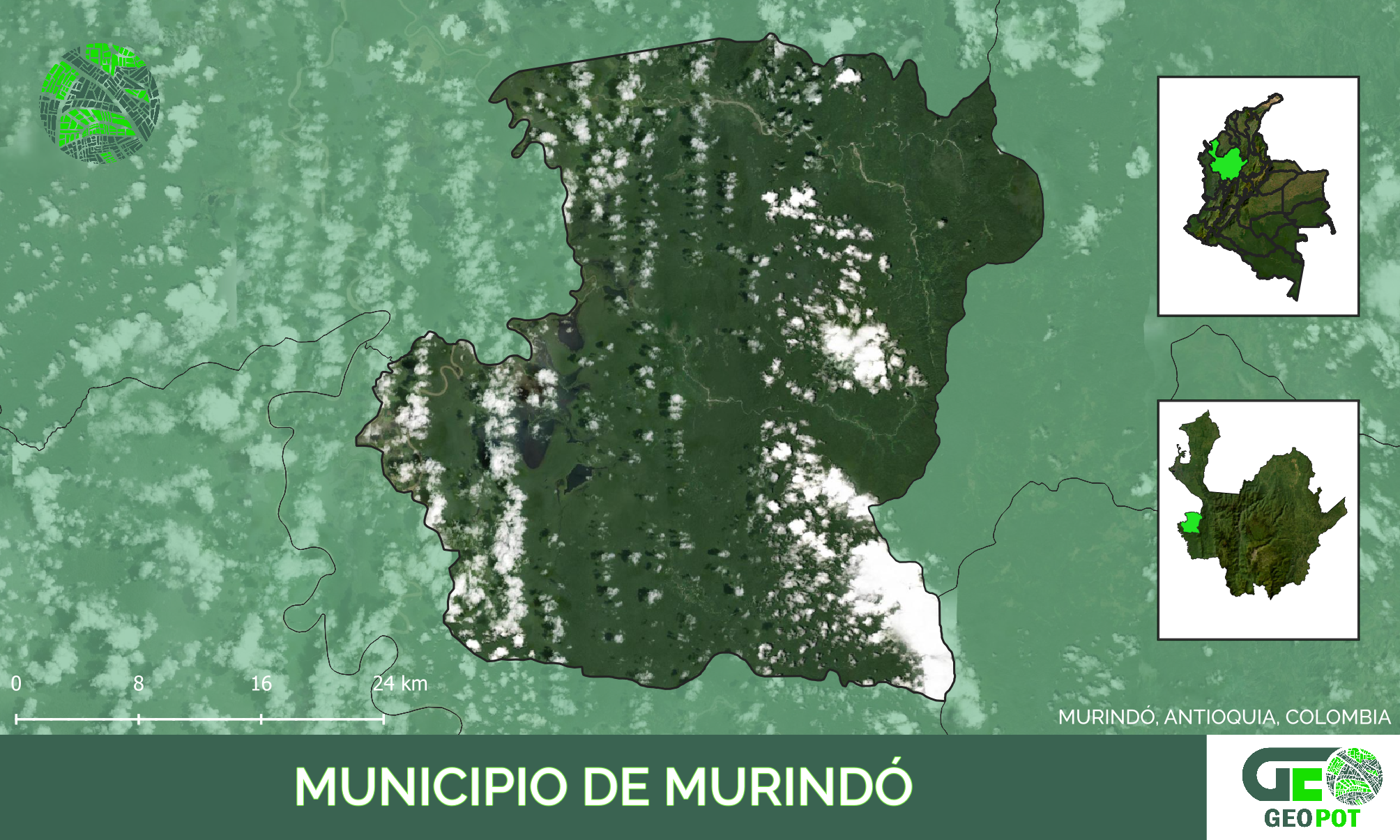 Mapa del municipio de Murindó, Antioquia
