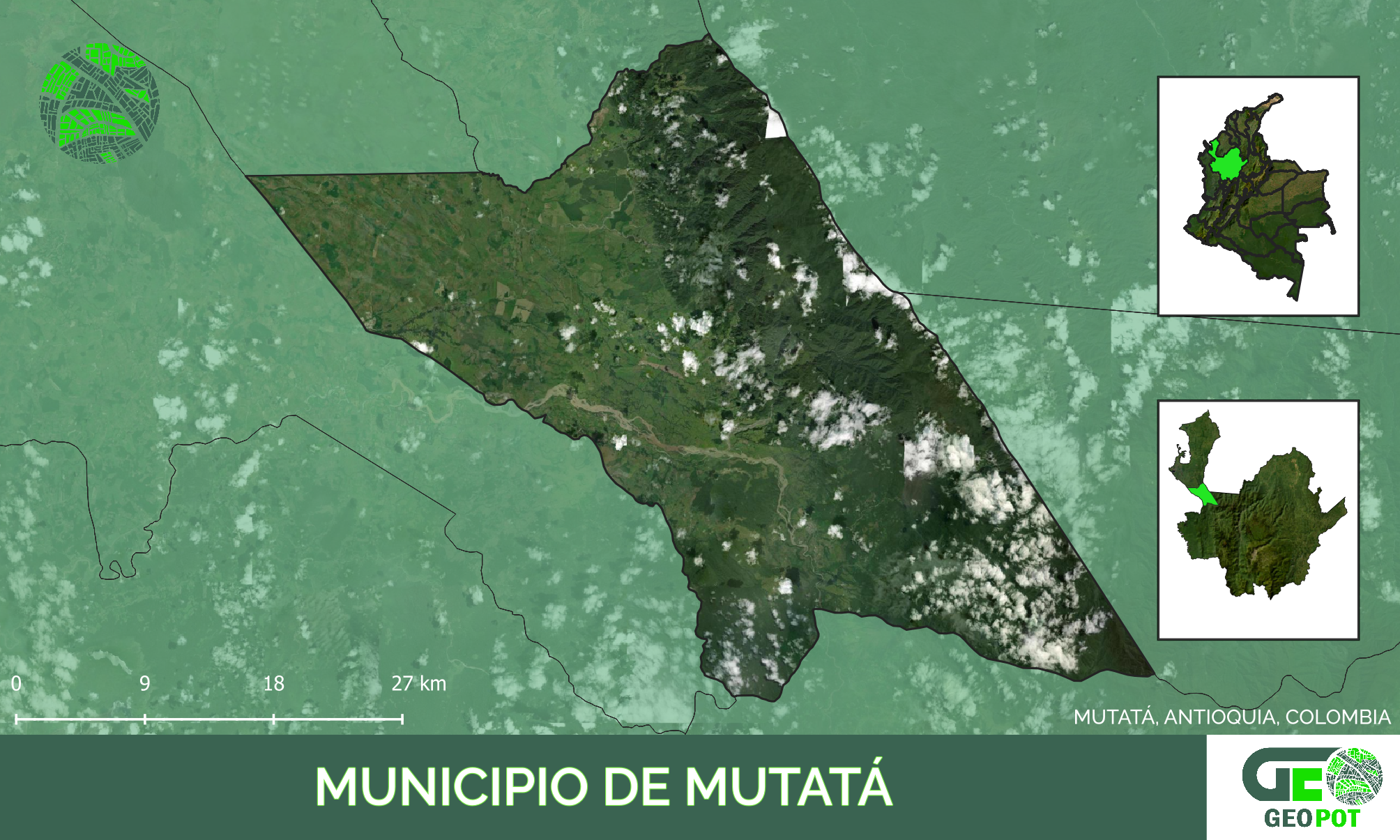 Mapa del municipio de Mutatá, Antioquia