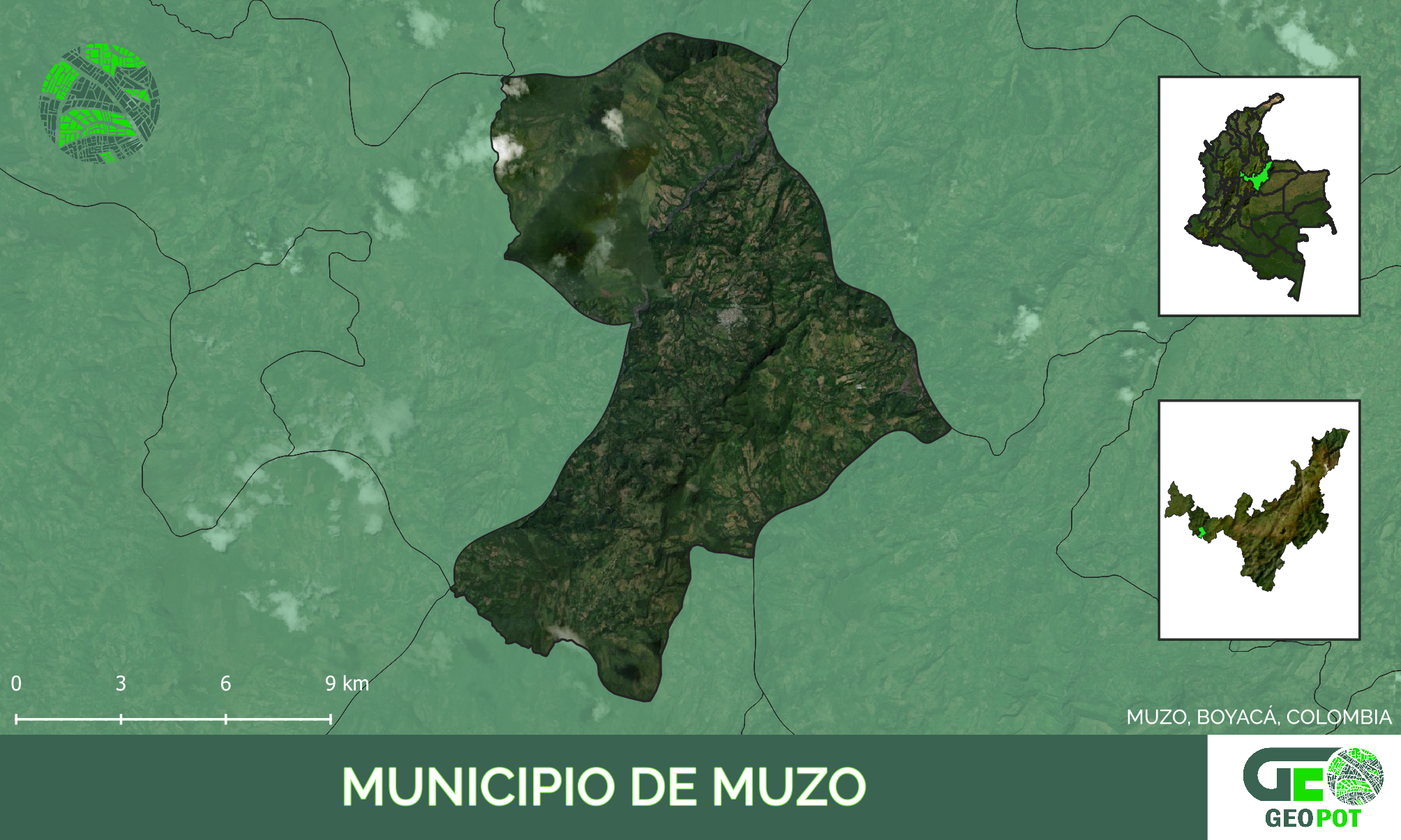 Mapa del municipio de Muzo, Boyaca