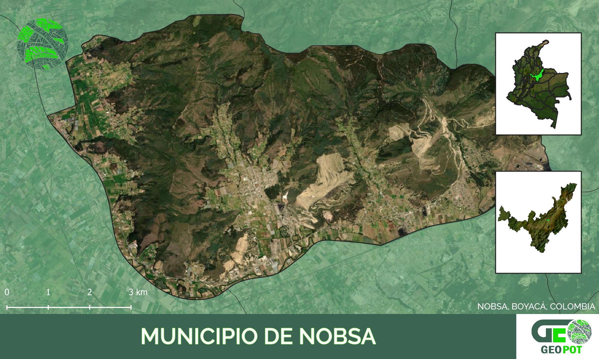 Mapa del municipio de Nobsa, Boyaca