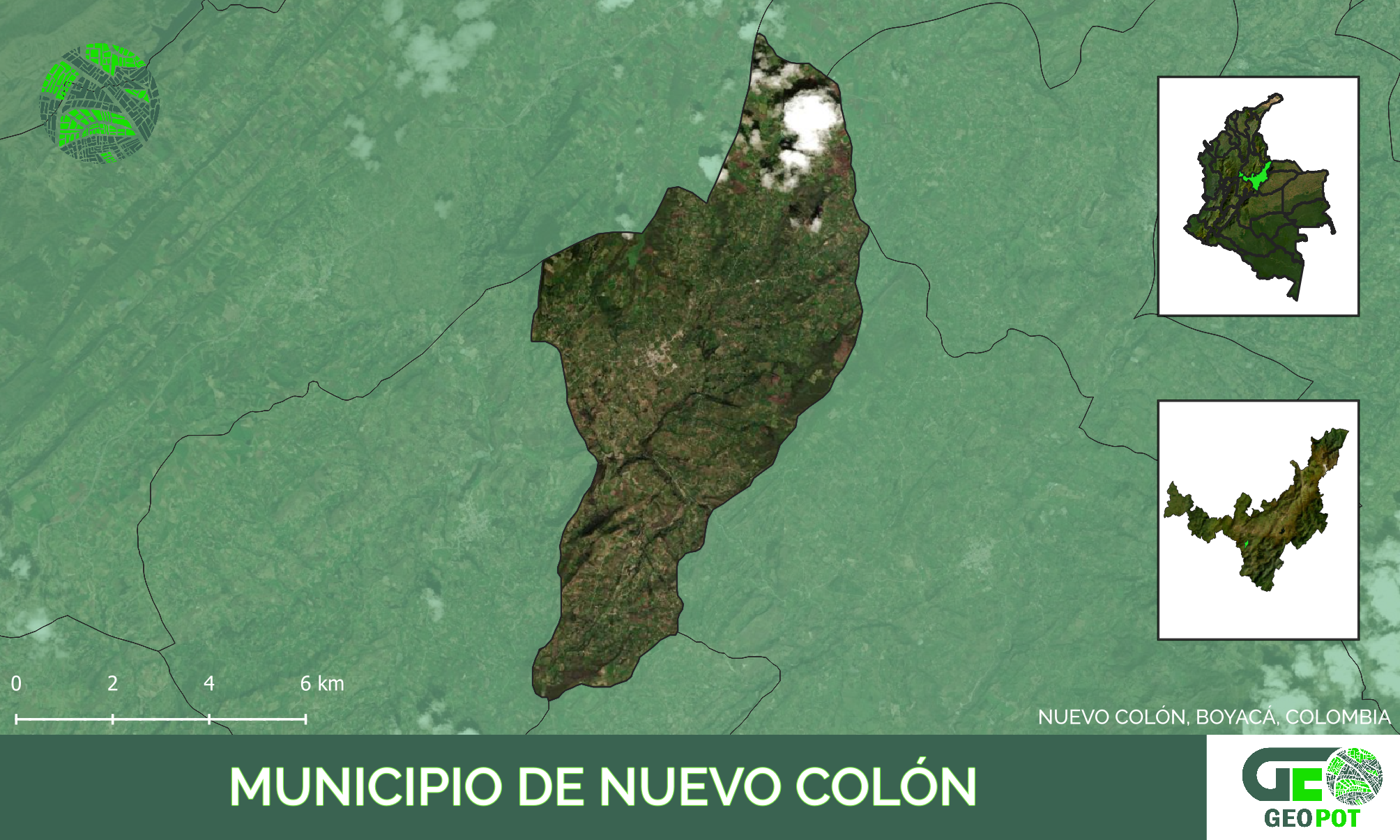 Mapa del municipio de Nuevo Colón, Boyaca