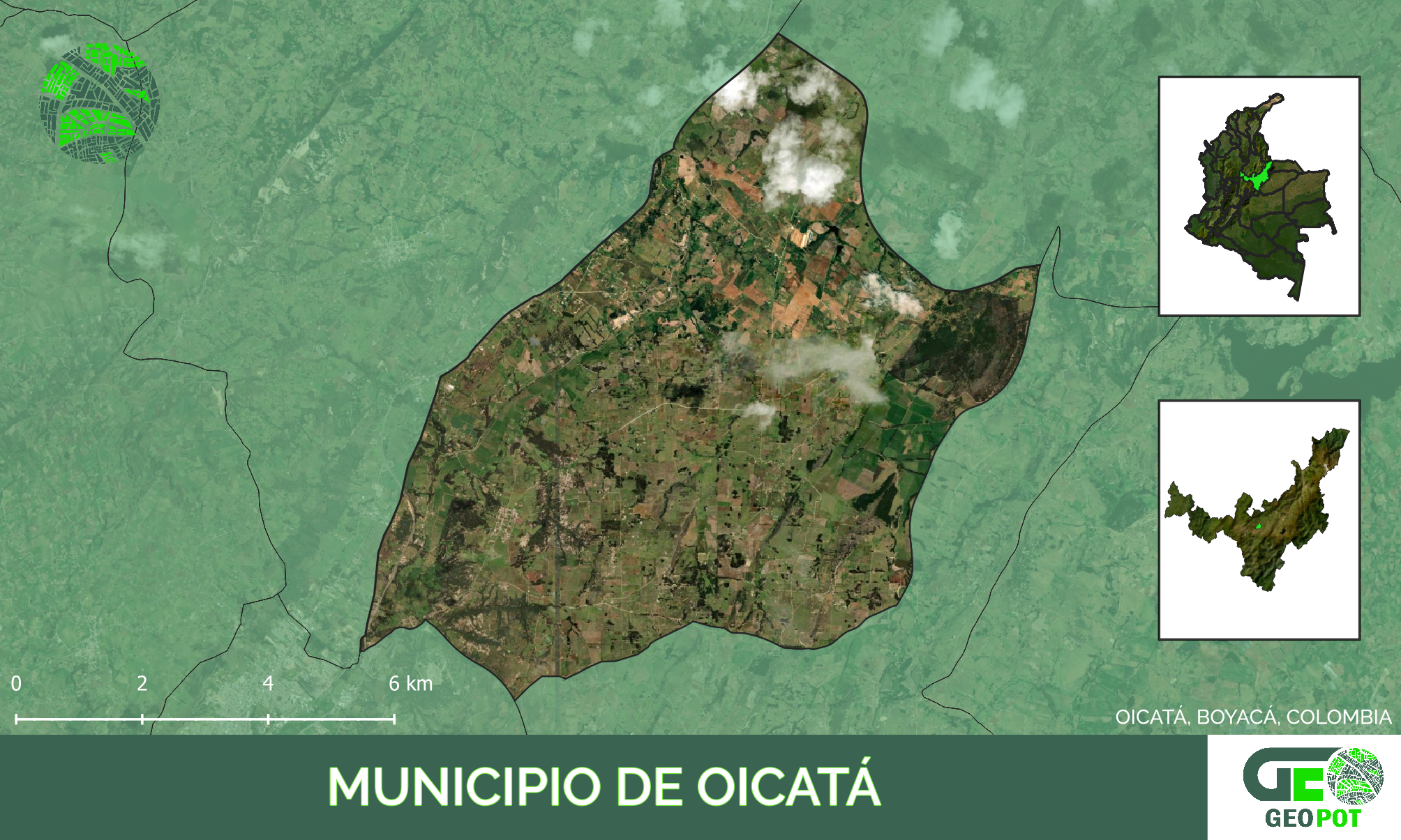 Mapa del municipio de Oicatá, Boyaca