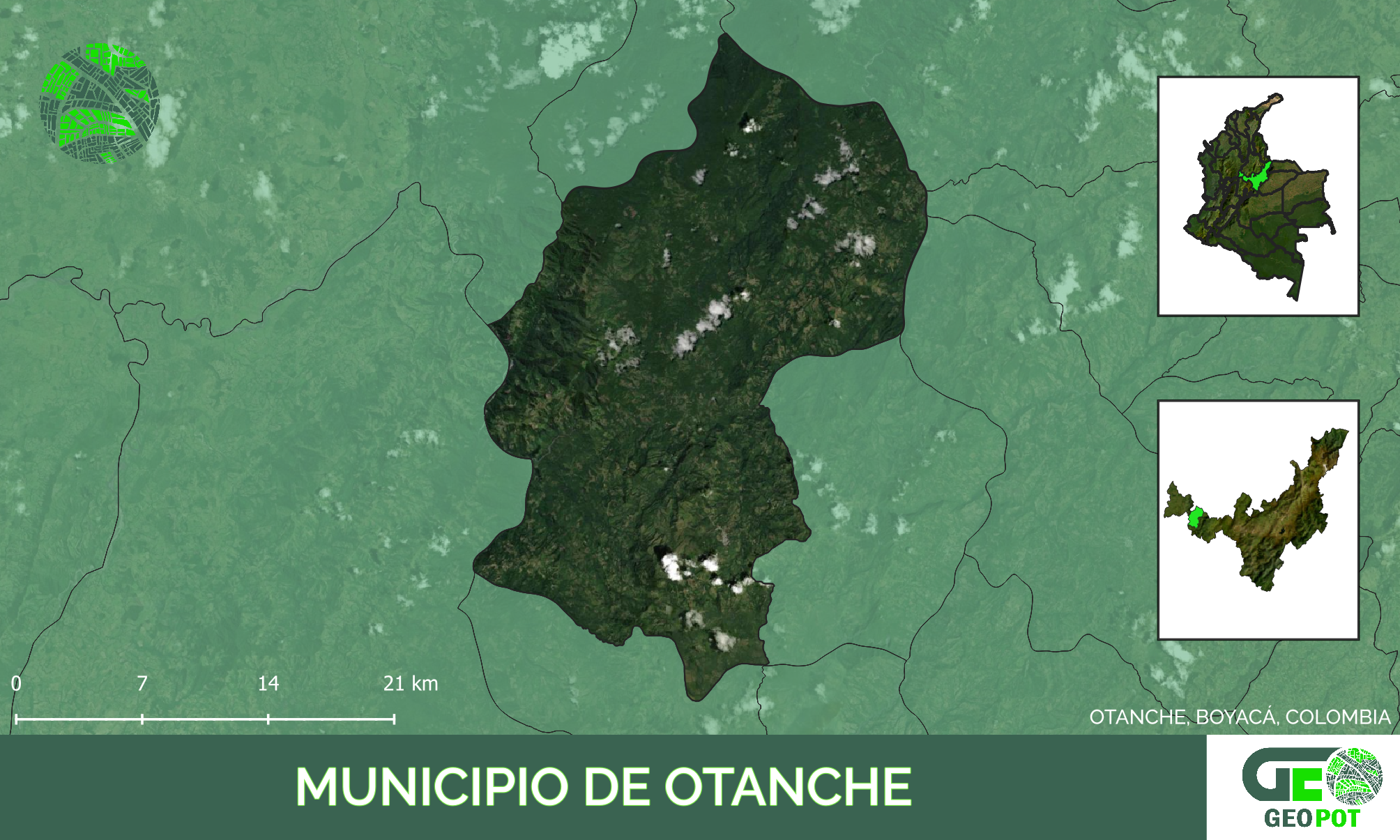 Mapa del municipio de Otanche, Boyaca