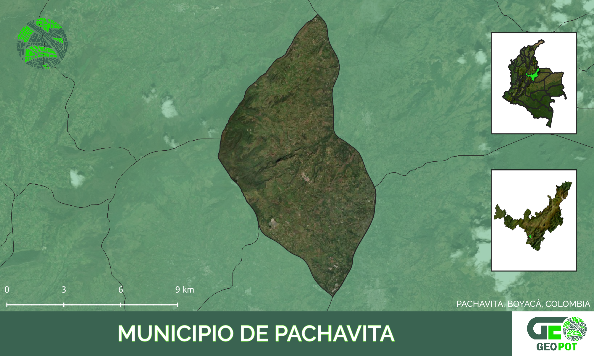 Mapa del municipio de Pachavita, Boyaca