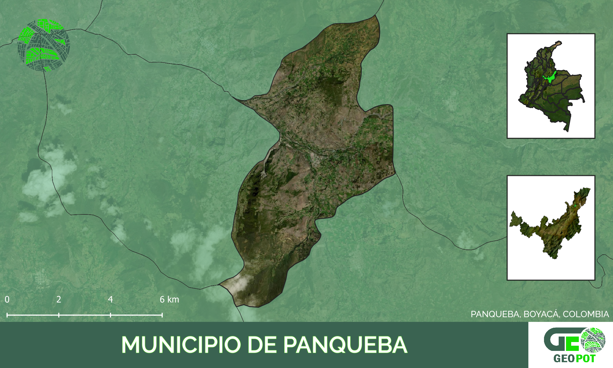 Mapa del municipio de Panqueba, Boyaca