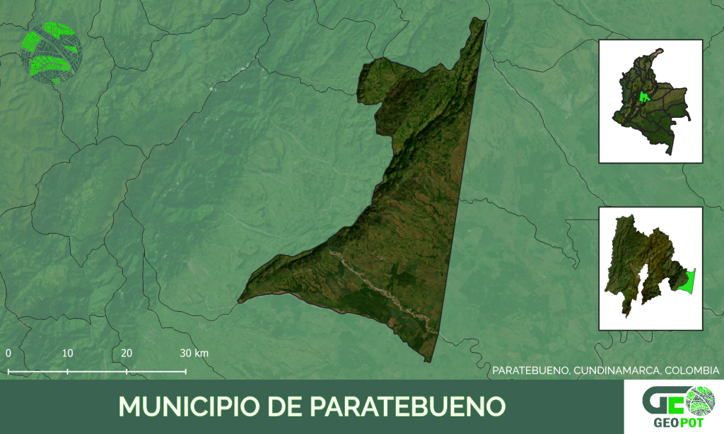Mapa del municipio de Paratebueno, Cundinamarca