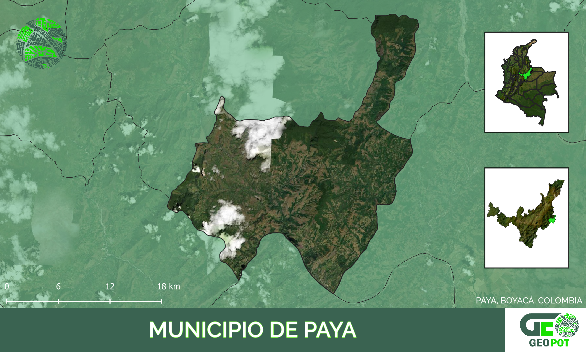 Mapa del municipio de Paya, Boyaca