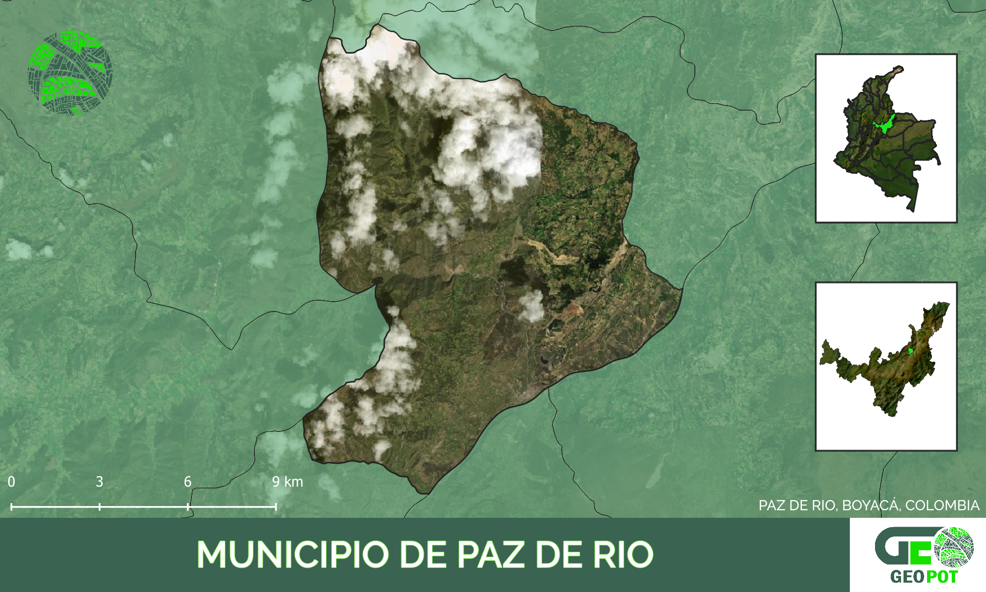 Mapa del municipio de Paz De Rio, Boyaca