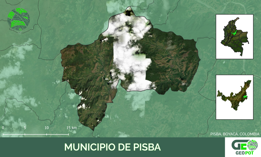 Mapa del municipio de Pisba, Boyaca