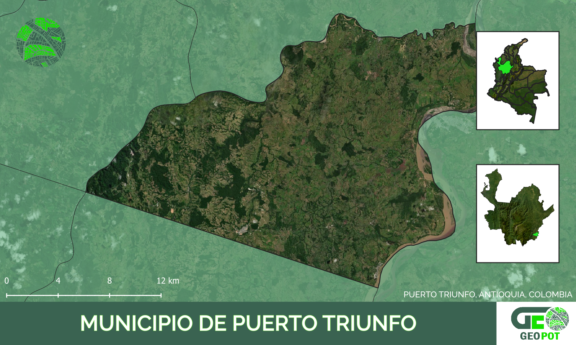 Mapa del municipio de Puerto Triunfo, Antioquia