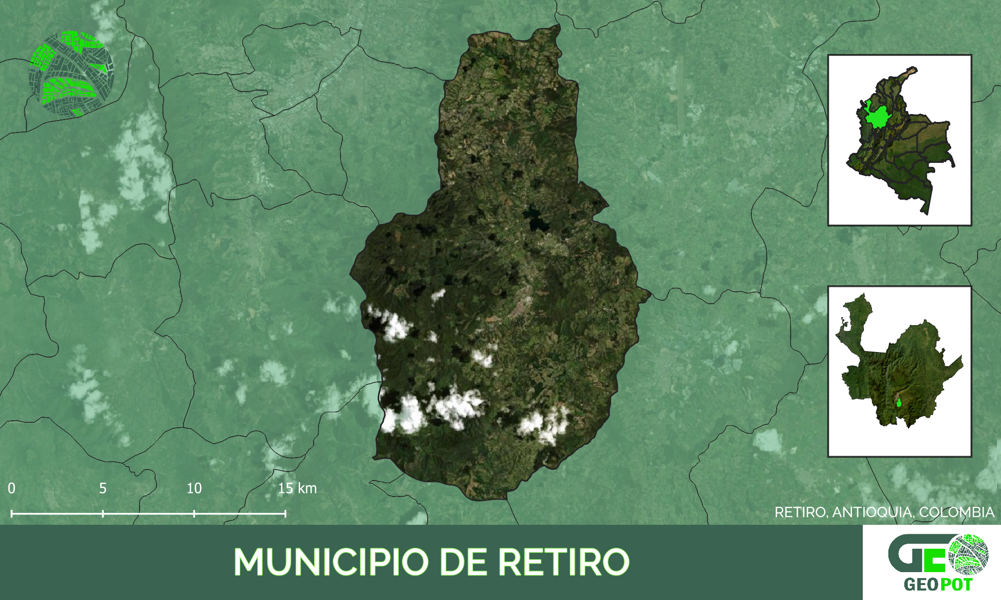 Mapa del municipio de Retiro, Antioquia