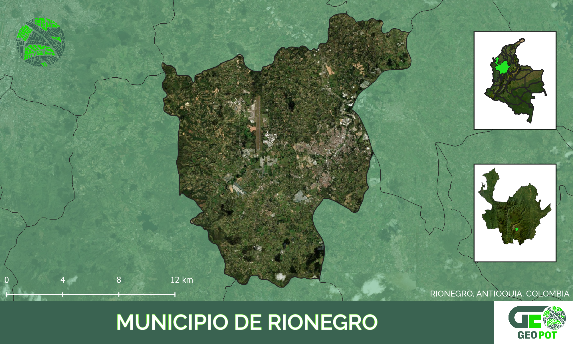 Mapa del municipio de Rionegro, Antioquia
