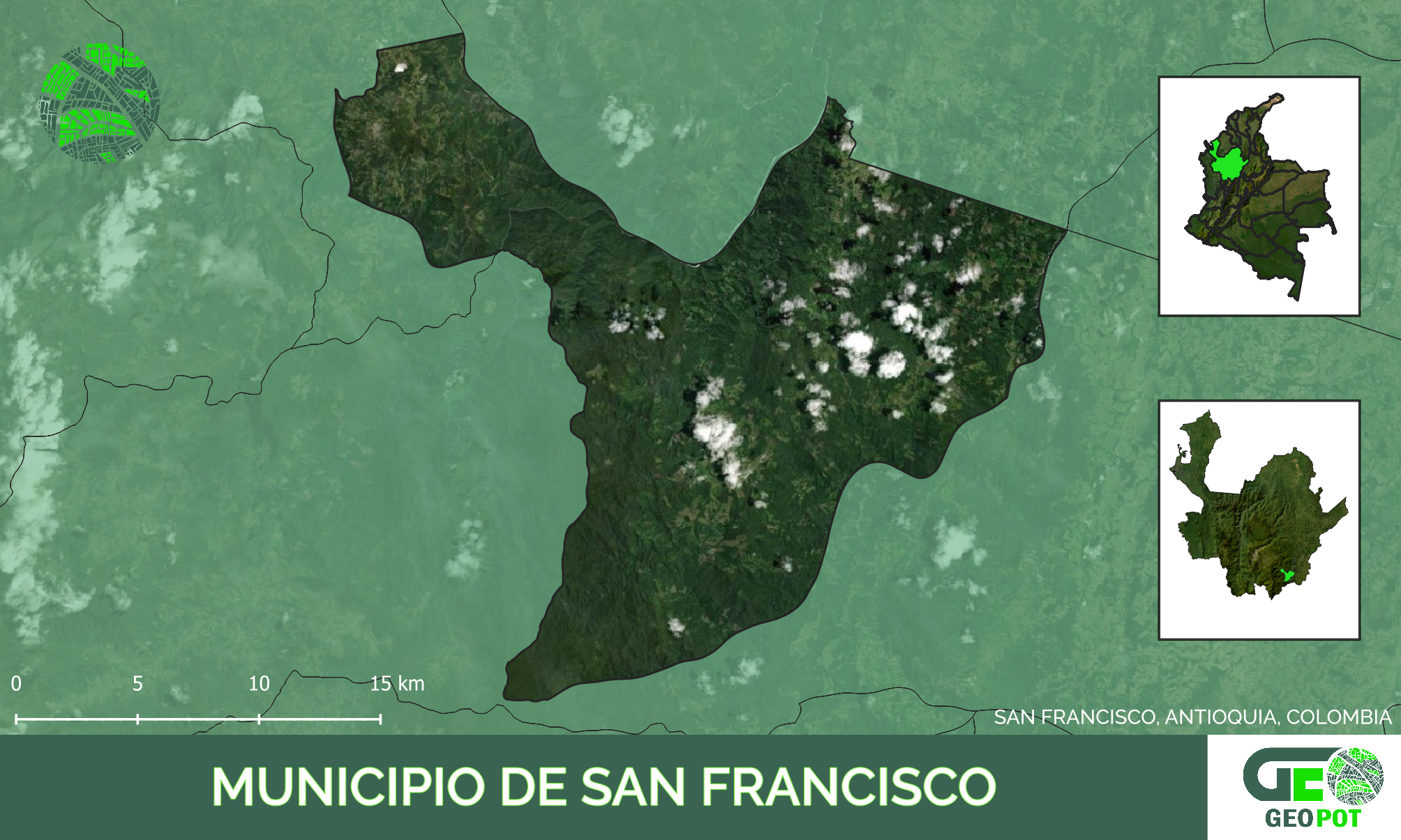 Mapa del municipio de San Francisco, Antioquia