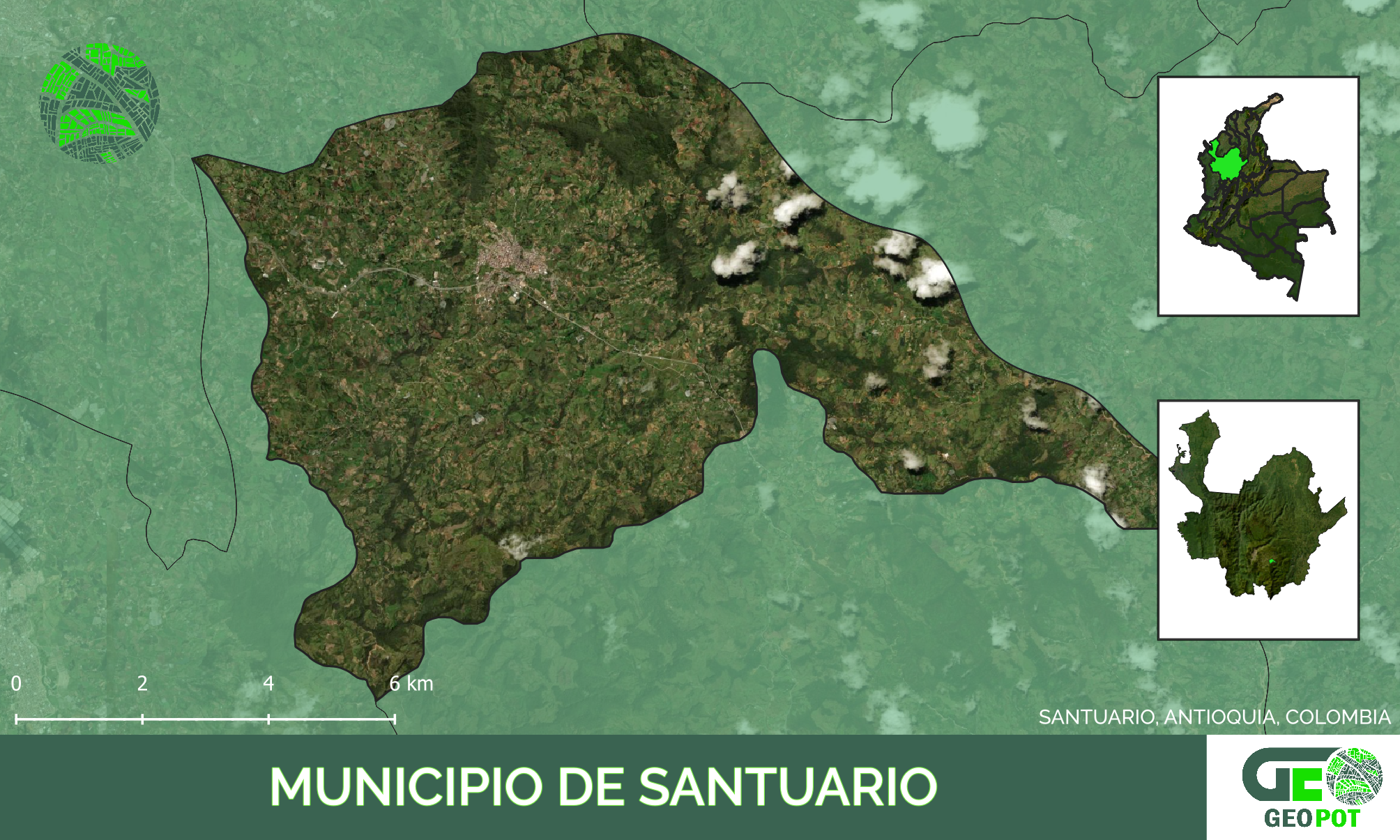 Mapa del municipio de Santuario, Antioquia
