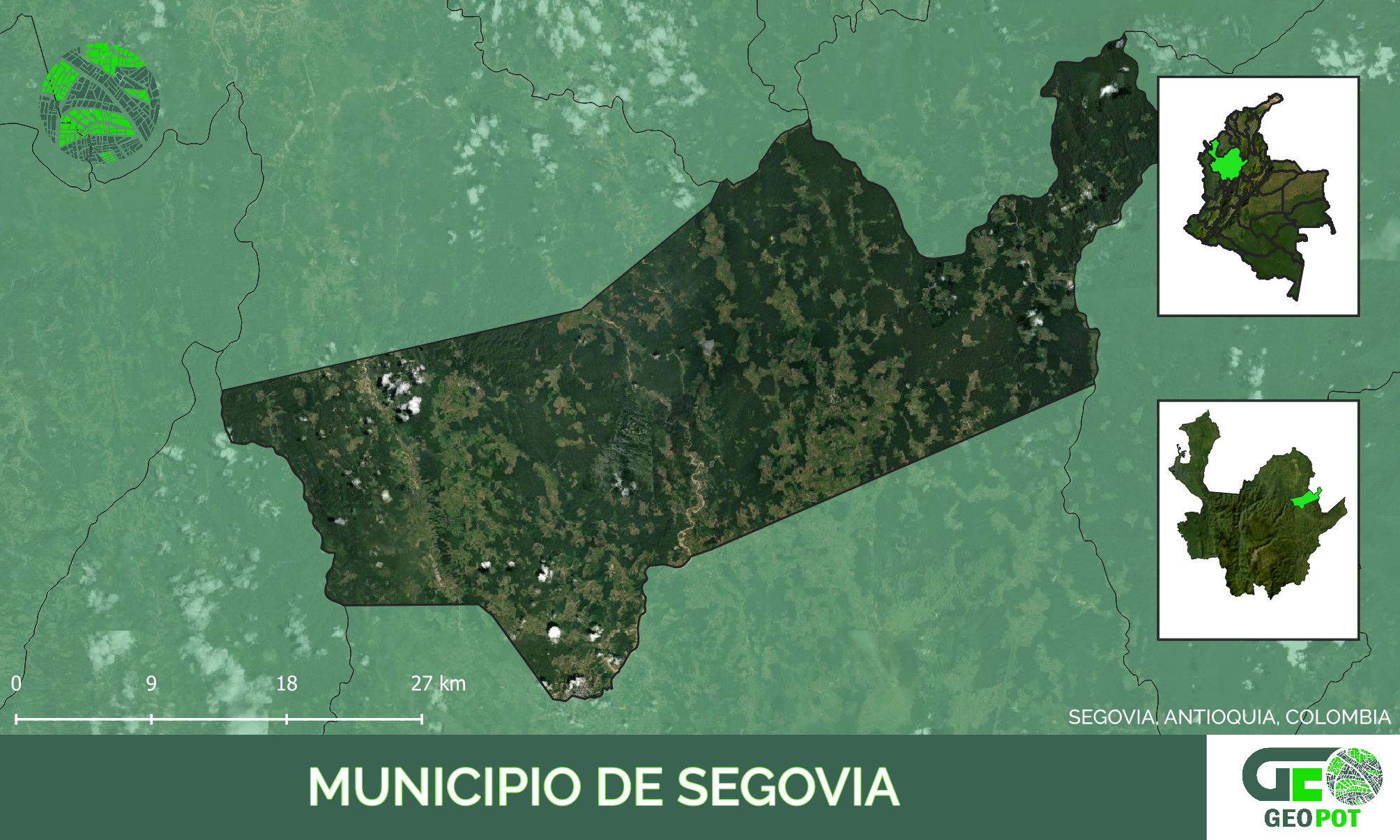 Mapa del municipio de Segovia, Antioquia