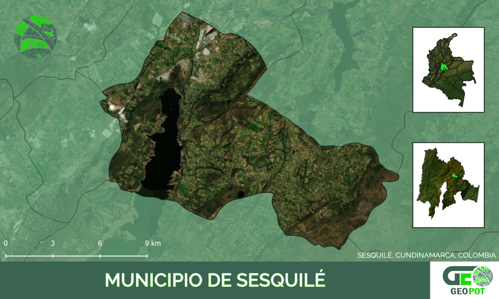 Mapa del municipio de Sesquilé, Cundinamarca