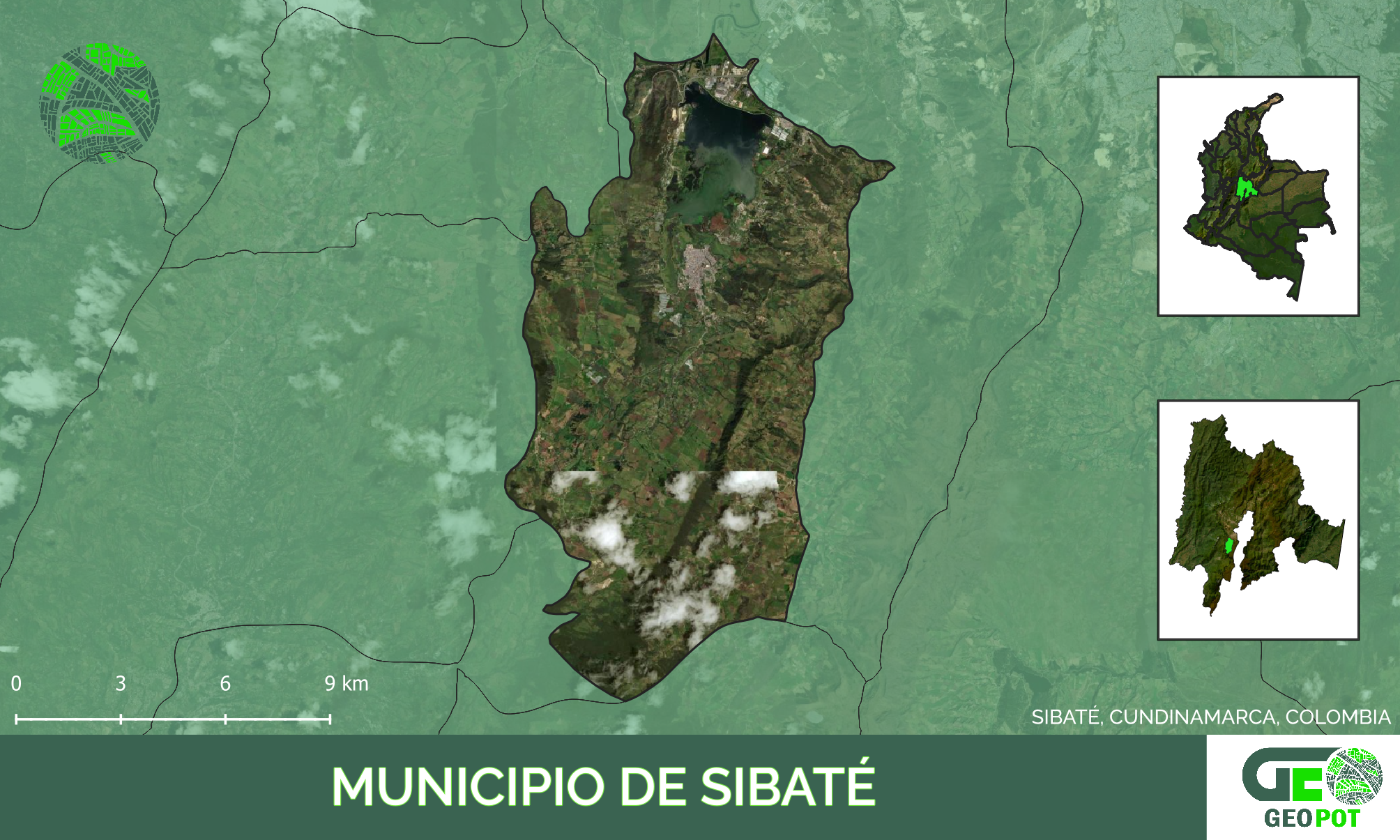 Mapa del municipio de Sibaté, Cundinamarca