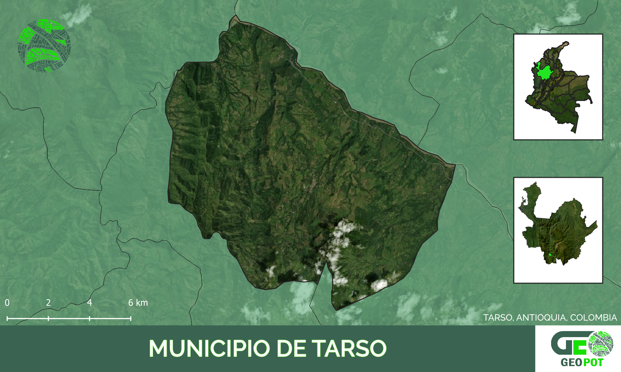 Mapa del municipio de Tarso, Antioquia