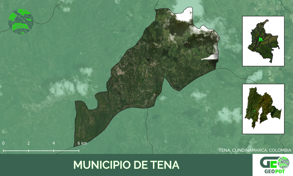 Mapa del municipio de Tena, Cundinamarca