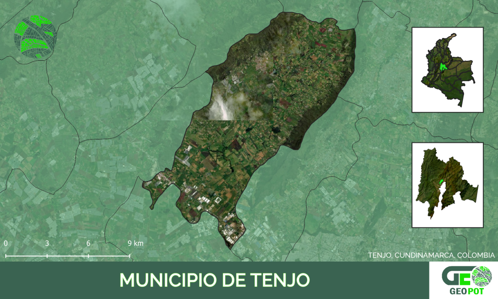 Mapa del municipio de Tenjo, Cundinamarca