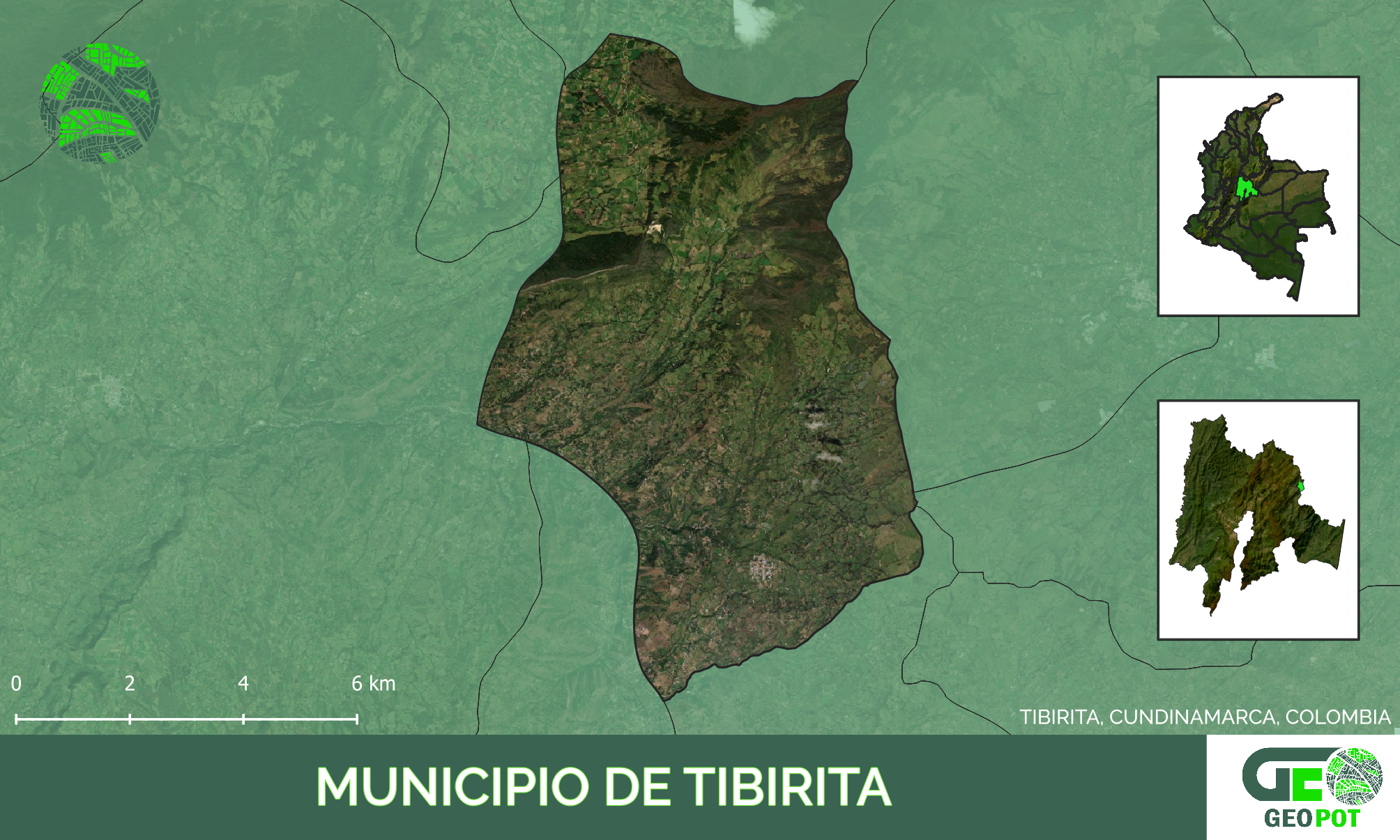 Mapa del municipio de Tibirita, Cundinamarca