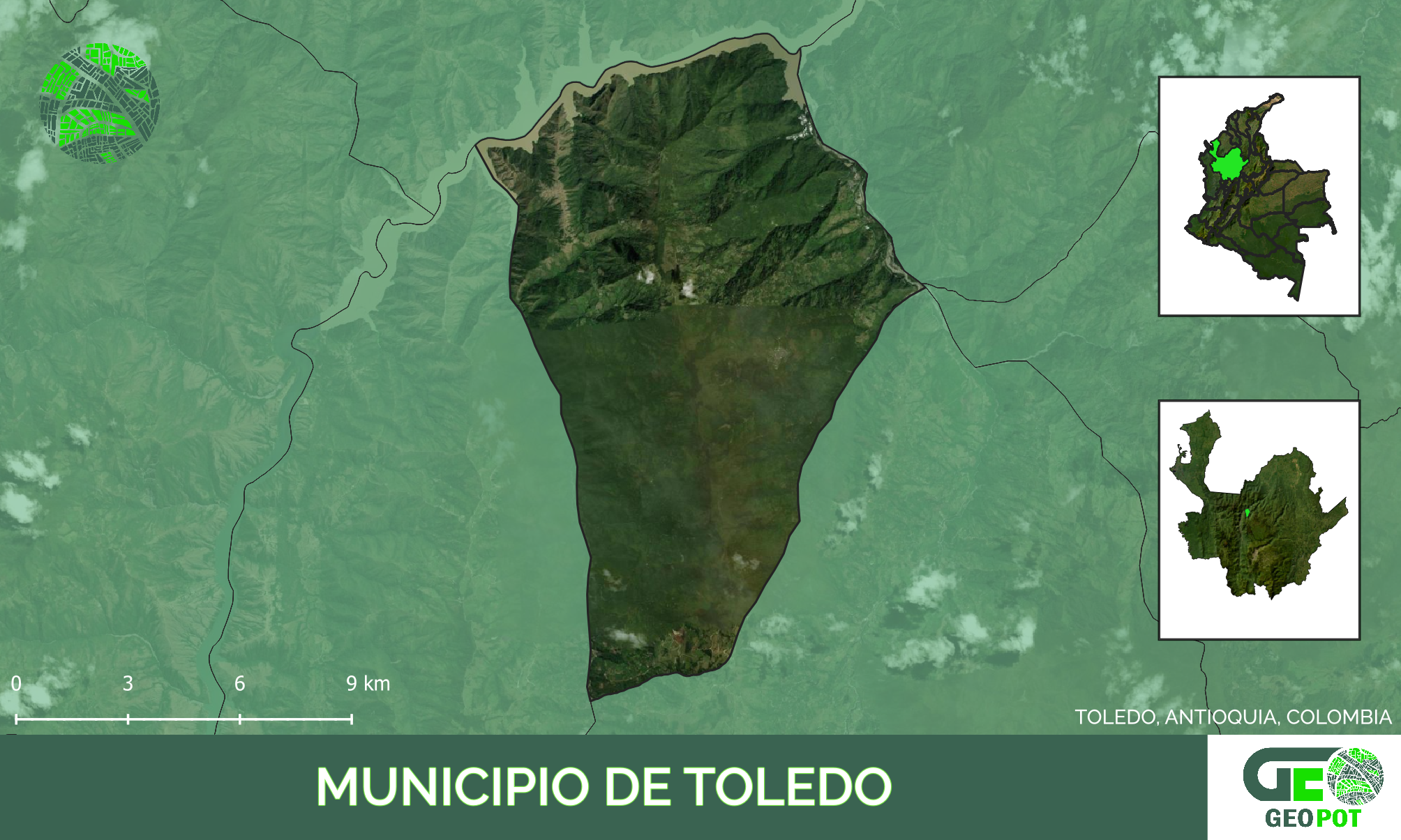 Mapa del municipio de Toledo, Antioquia